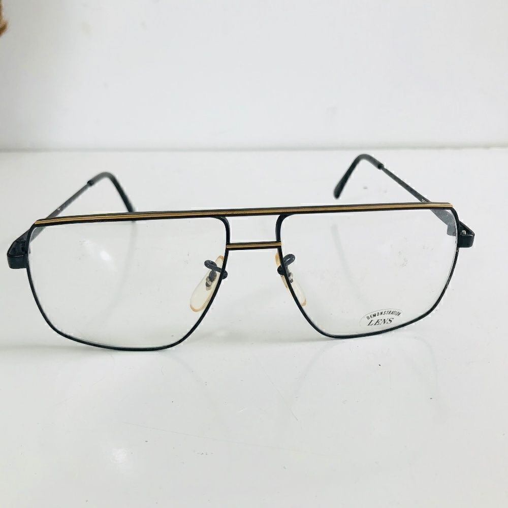 London Fog Eyeglasses 900 BK Pilot Aviator Black